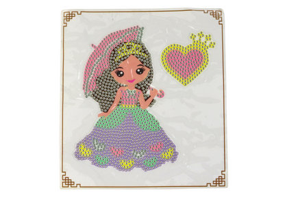 Conjunto DIY de Missangas com Porta-chaves Princesa de Bolso