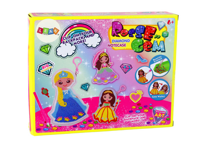 Conjunto DIY de Missangas com Porta-chaves Princesa de Bolso