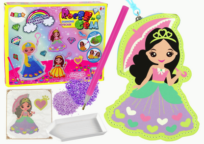 Conjunto DIY de Missangas com Porta-chaves Princesa de Bolso