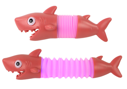Tubo Pop Antisstress Luminoso Tubarão (1 unidade, sortido)