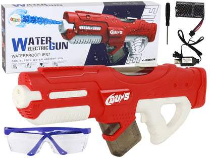 Pistola de Água Grande Vermelha 750ml com Óculos