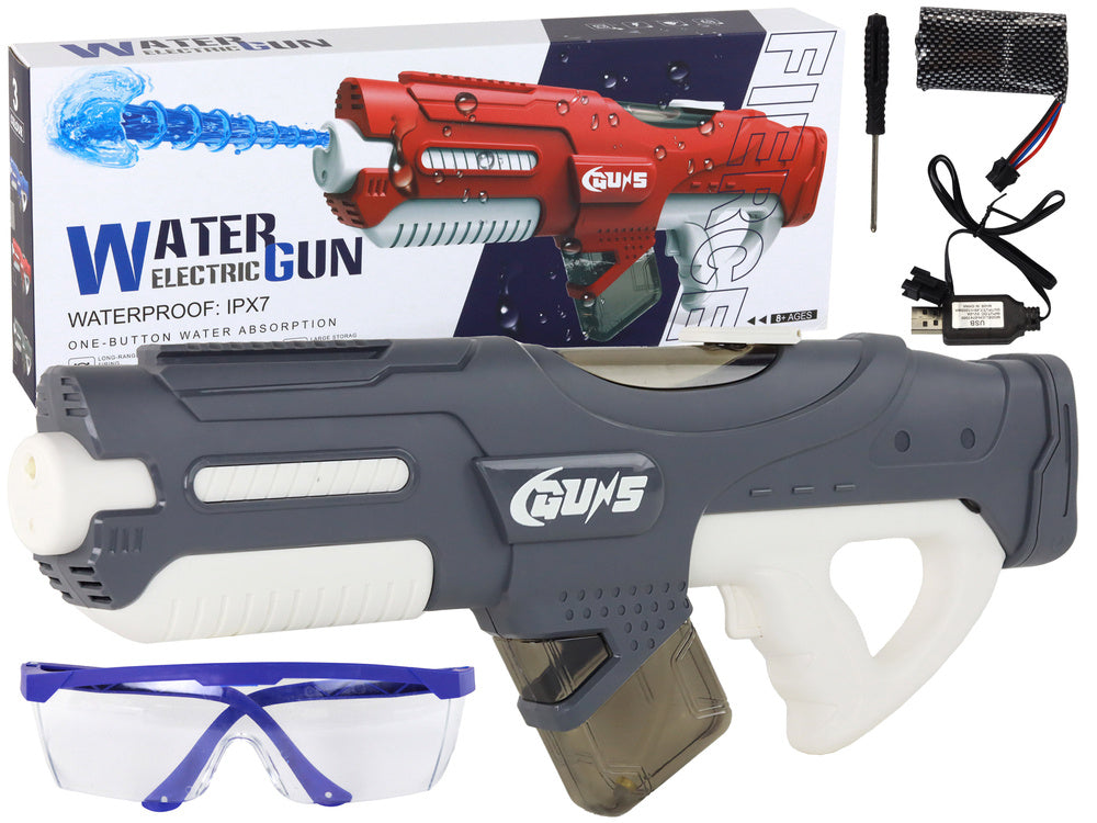 Pistola de Água Grande Cinzenta 750ml com Óculos