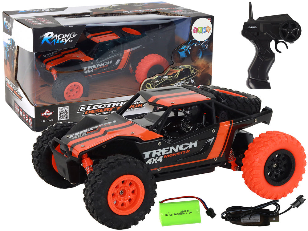Carro Todo-o-Terreno RC 1:24 Laranja