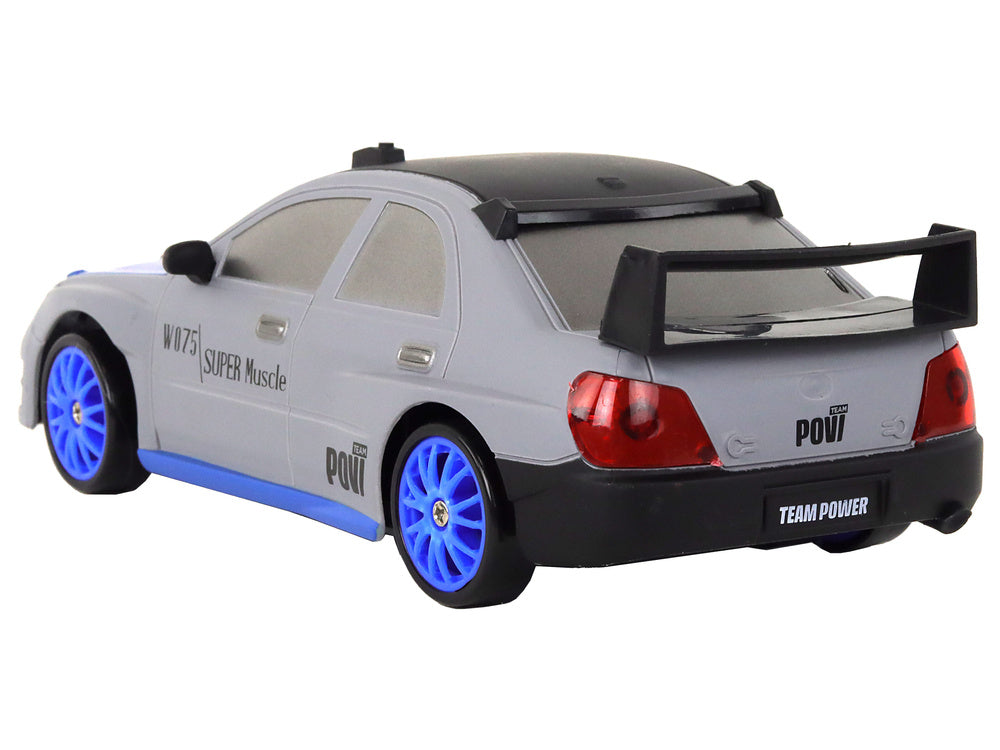 Carro Desportivo RC 1:24 Cinzento com Rodas Substituíveis