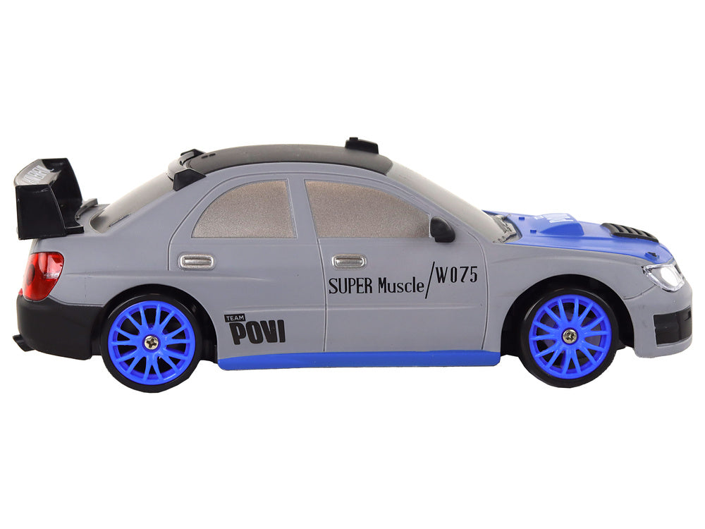 Carro Desportivo RC 1:24 Cinzento com Rodas Substituíveis