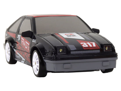 Carro Desportivo RC 1:24 Preto com Rodas Substituíveis