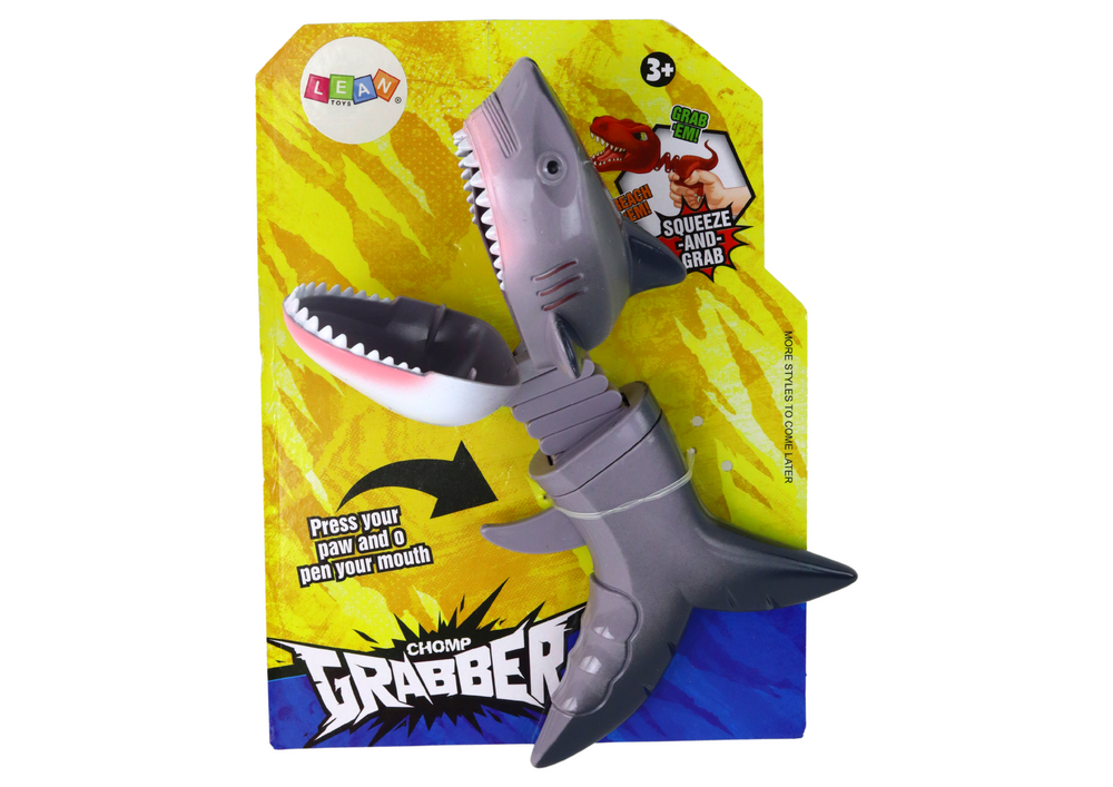 Brinquedo de Mordida Tubarão Cinzento com Mola
