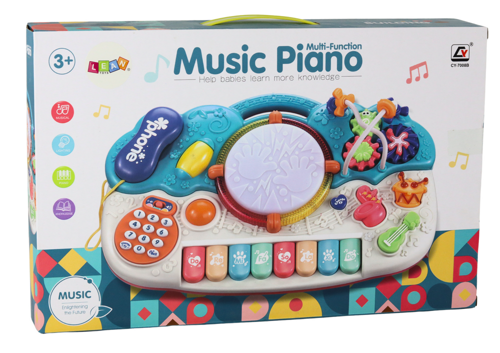 Órgão Piano Educativo com Tambor Sons e Luz