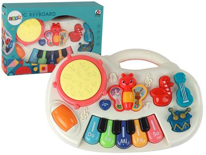 Painel Musical Educativo com Teclas de Piano e Borboletas
