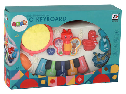 Painel Musical Educativo com Teclas de Piano e Borboletas