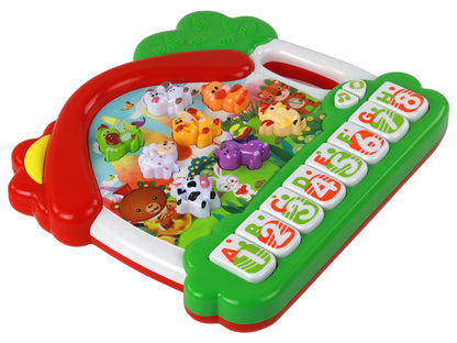 Órgão Piano com Animais para Aprender Inglês com Painel Educativo