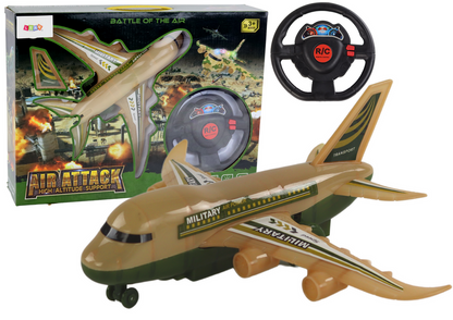 Avião Militar RC Camuflado com Luzes