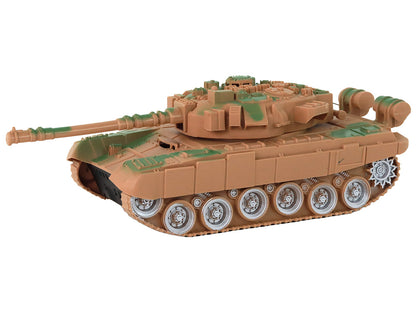 Tanque RC com Luzes e Som Cor Areia 1:18 27MHz