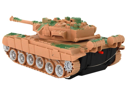 Tanque RC com Luzes e Som Cor Areia 1:18 27MHz