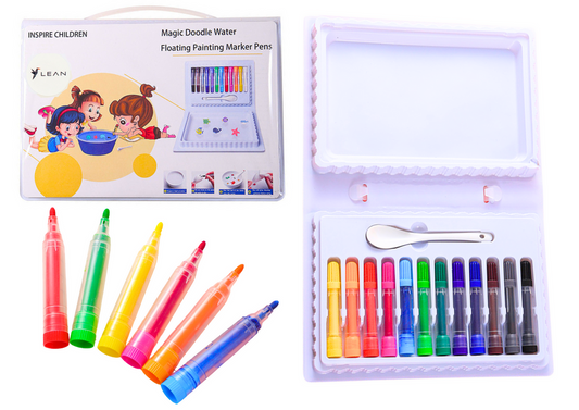 Conjunto de marcadores de água coloridos com mala 12 peças