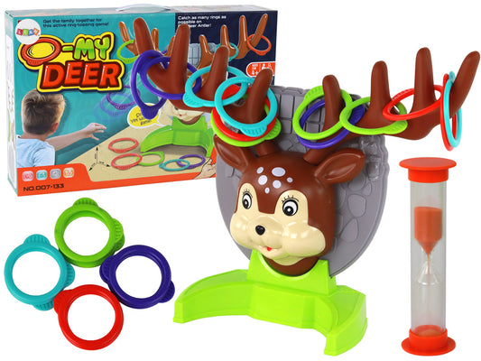 Jogo familiar lançamento de argolas ao veado