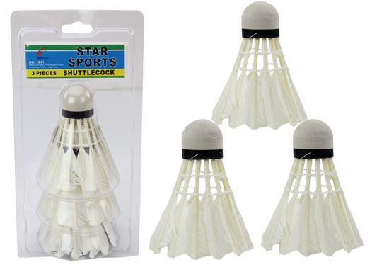 Conjunto 3 volantes badminton penas