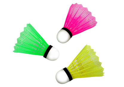 Conjunto 3 volantes badminton clássico colorido
