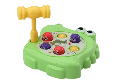 Jogo arcade bate no crocodilo com martelo verde