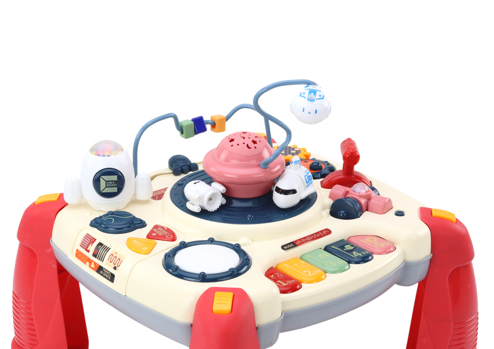 Mesa educativa interativa piano espaço vermelho