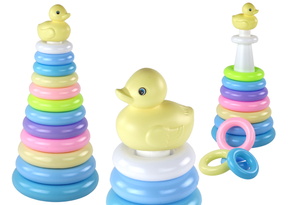 Pirâmide puzzle pato 12 anéis 39x17,5x17,5 cm