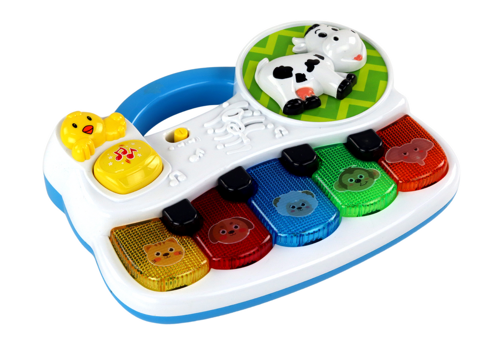 Piano infantil animais com luzes e sons