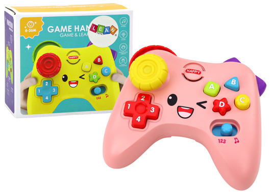 Tablet educativo interativo rosa com luzes e sons