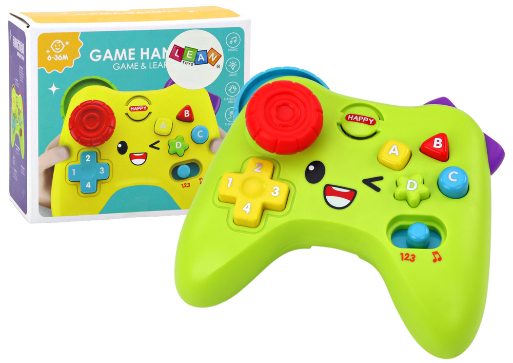 Tablet educativo interativo verde com luzes e sons