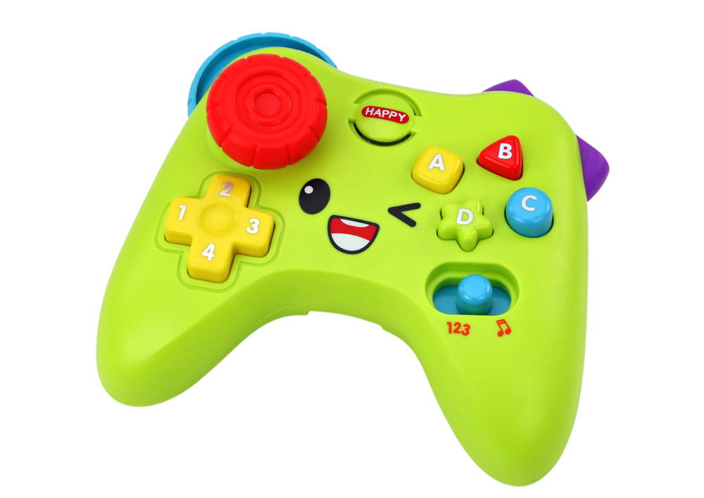 Tablet educativo interativo verde com luzes e sons