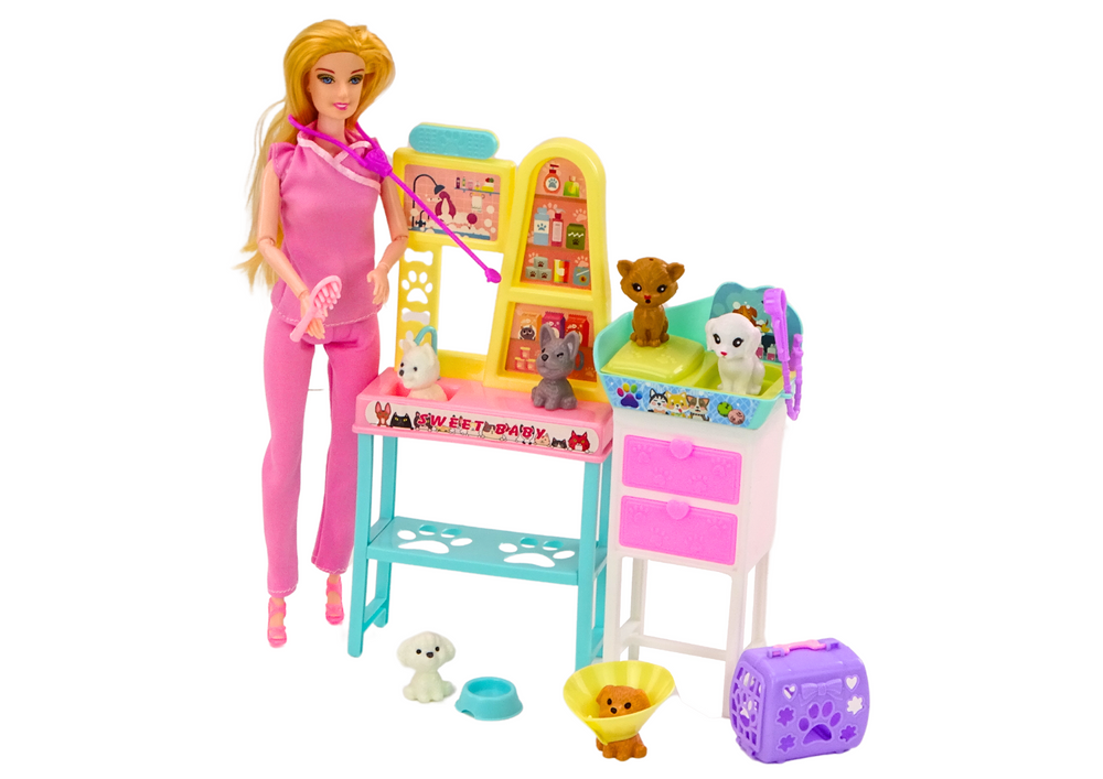 Boneca Veterinária com Pet Shop e Animais