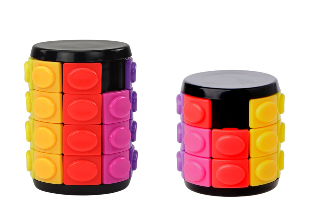 Puzzle lógico cilindro 3 níveis dificuldade