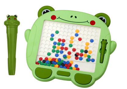 Quadro magnético educativo sapo com caneta e contas