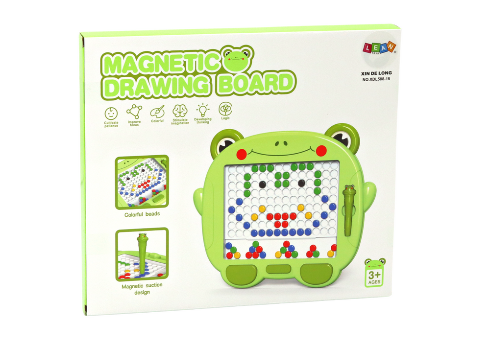Quadro magnético educativo sapo com caneta e contas