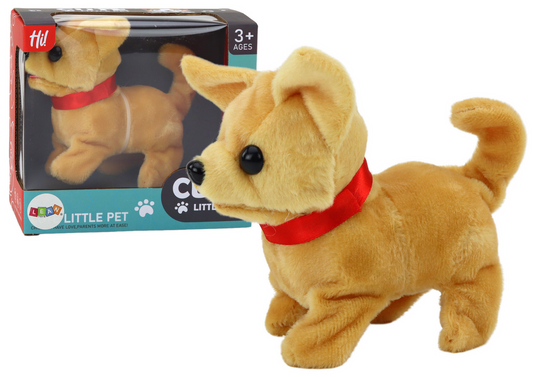 Peluche cão interativo bege