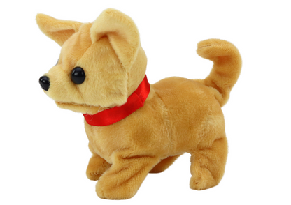 Peluche cão interativo bege