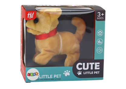 Peluche cão interativo bege