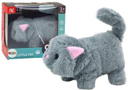 Peluche gato interativo anda e mia cinza