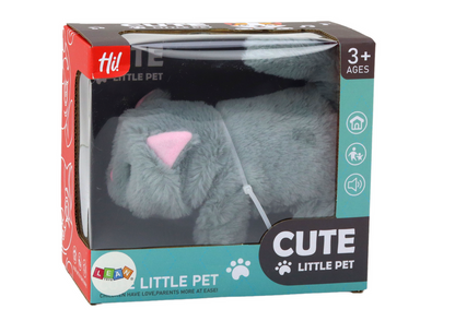 Peluche gato interativo anda e mia cinza