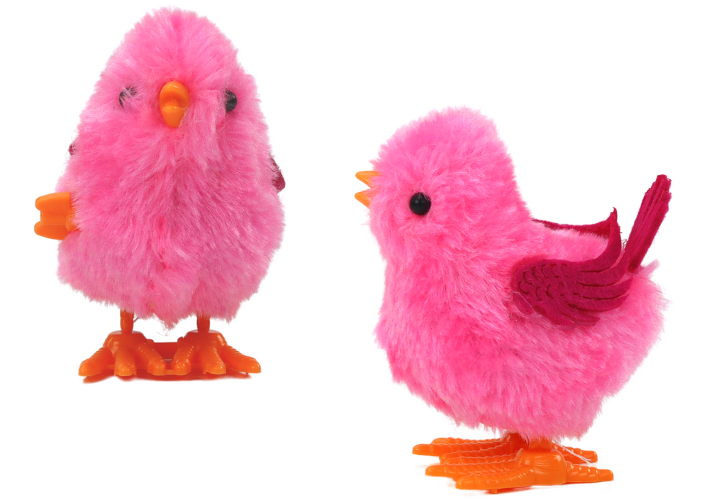 Galinha saltitante brinquedo de corda rosa (1 unidade)