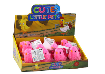 Galinha saltitante brinquedo de corda rosa (1 unidade)