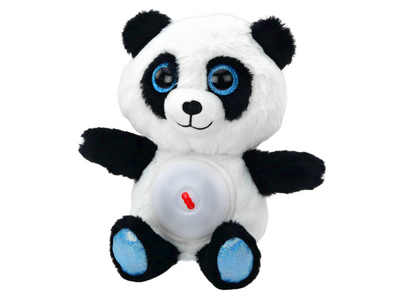 Urso panda peluche com luz noturna e canções 30 cm