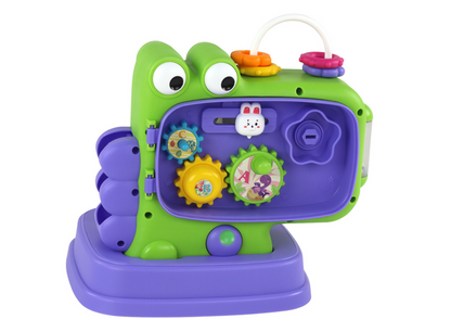 Painel educativo dinossauro whac-a-mole roxo