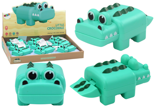 Brinquedo de banho crocodilo de corda verde