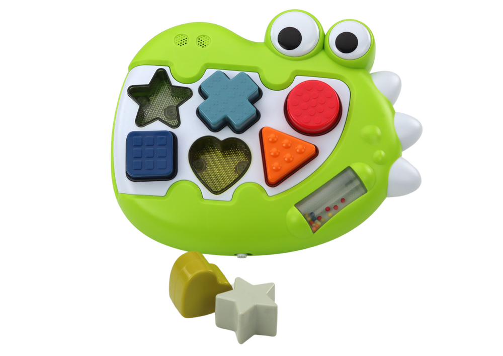 Sorter sensorial dinossauro com melodias puzzle bebés