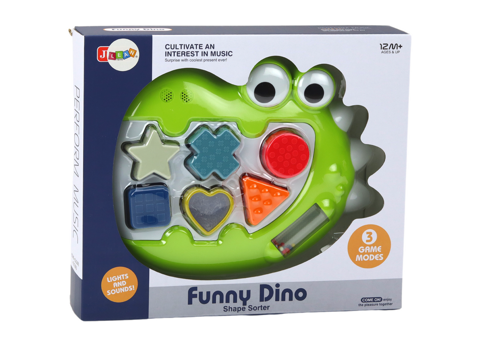 Sorter sensorial dinossauro com melodias puzzle bebés