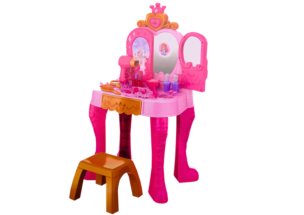 Toucador infantil com sensor gestos acessórios rosa