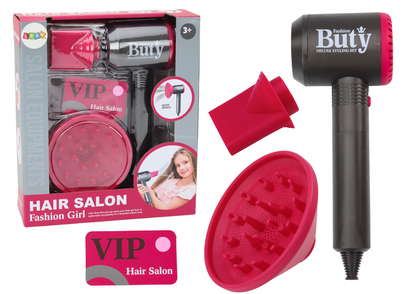 Secador de cabelo brinquedo com difusor para crianças