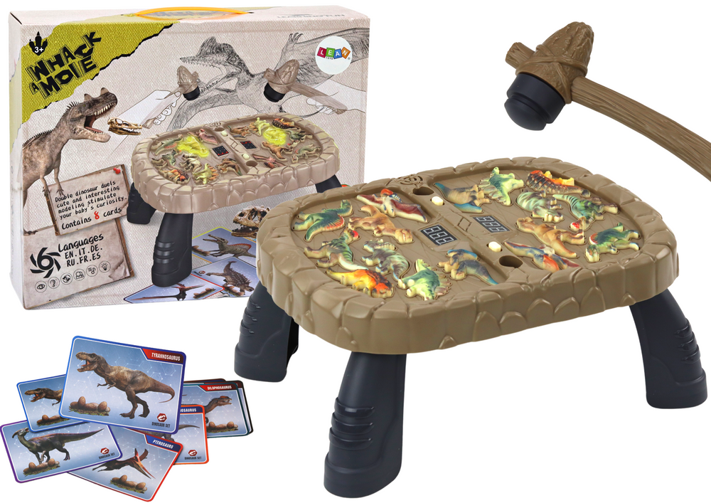 Jogo whac-a-mole dinossauros mesa
