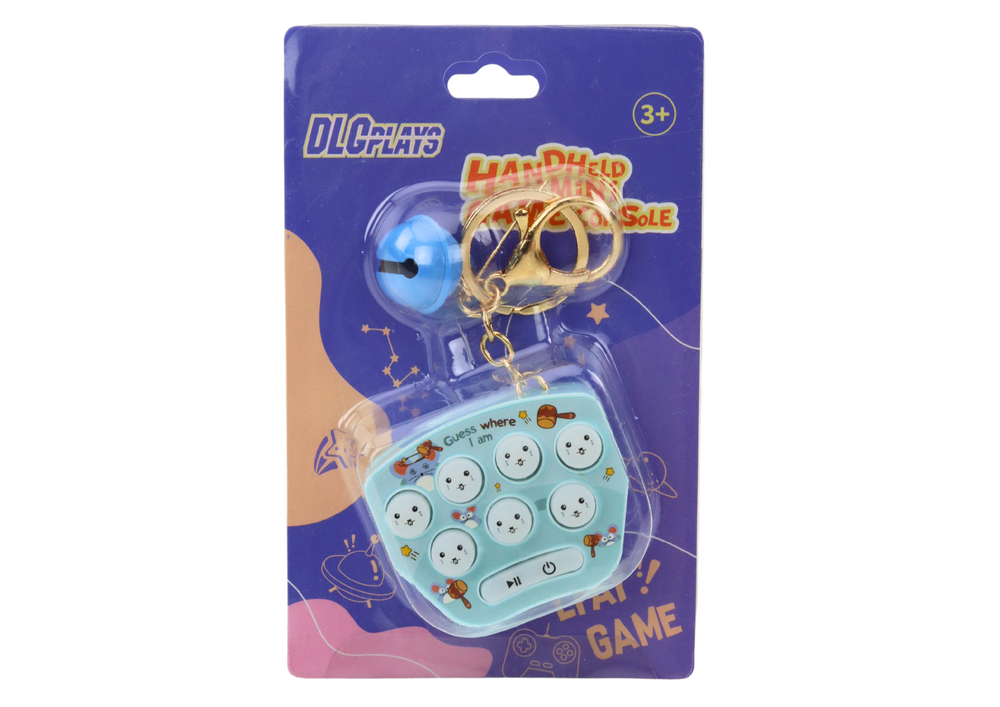 Jogo eletrónico portátil chaveiro Pop It azul