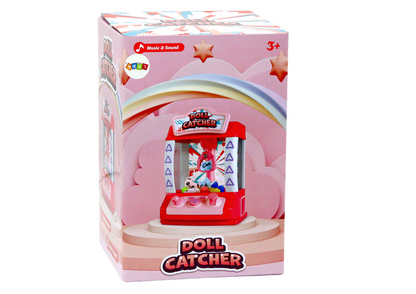 Máquina apanhar peluches e bolas rosa